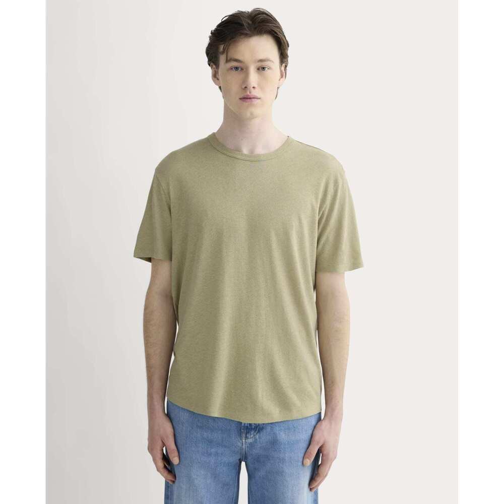 Everlane Men's Cotton Linen T-Shirt in Eucalyptus, Size Small, Cotton/Linen